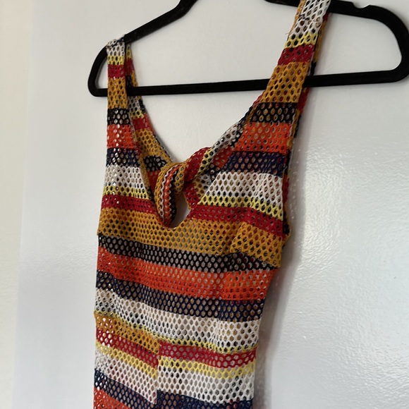 Sheer Mesh Color Block Jumpsuit - Picture 2 of 4